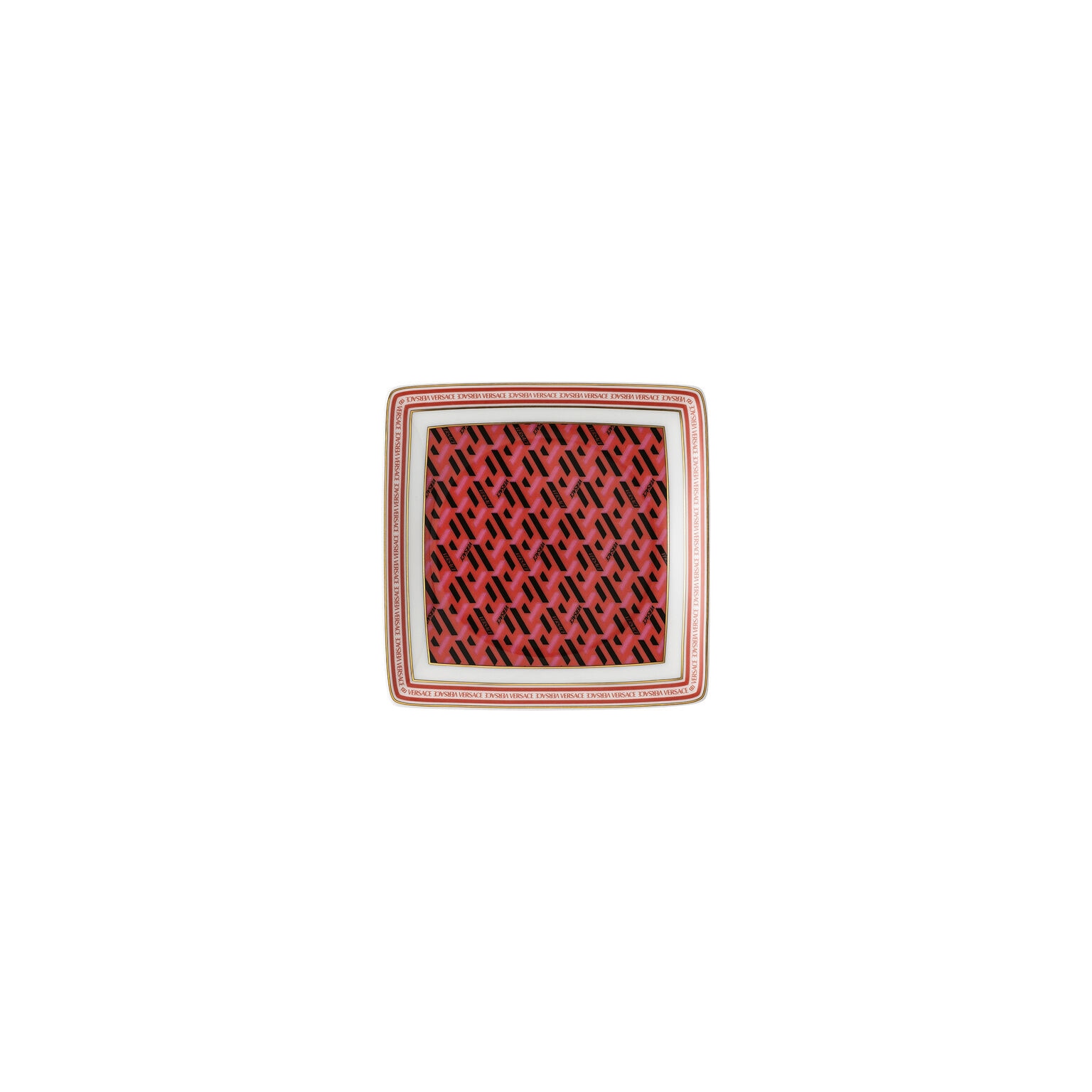 Imagen 1 de Bandeja cuadrada Greca Versace - Rojo 12 cm Rojo