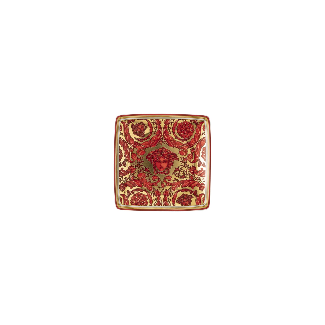 Imagen 0 de Bandeja cuadrada Medusa Garland Versace Rojo