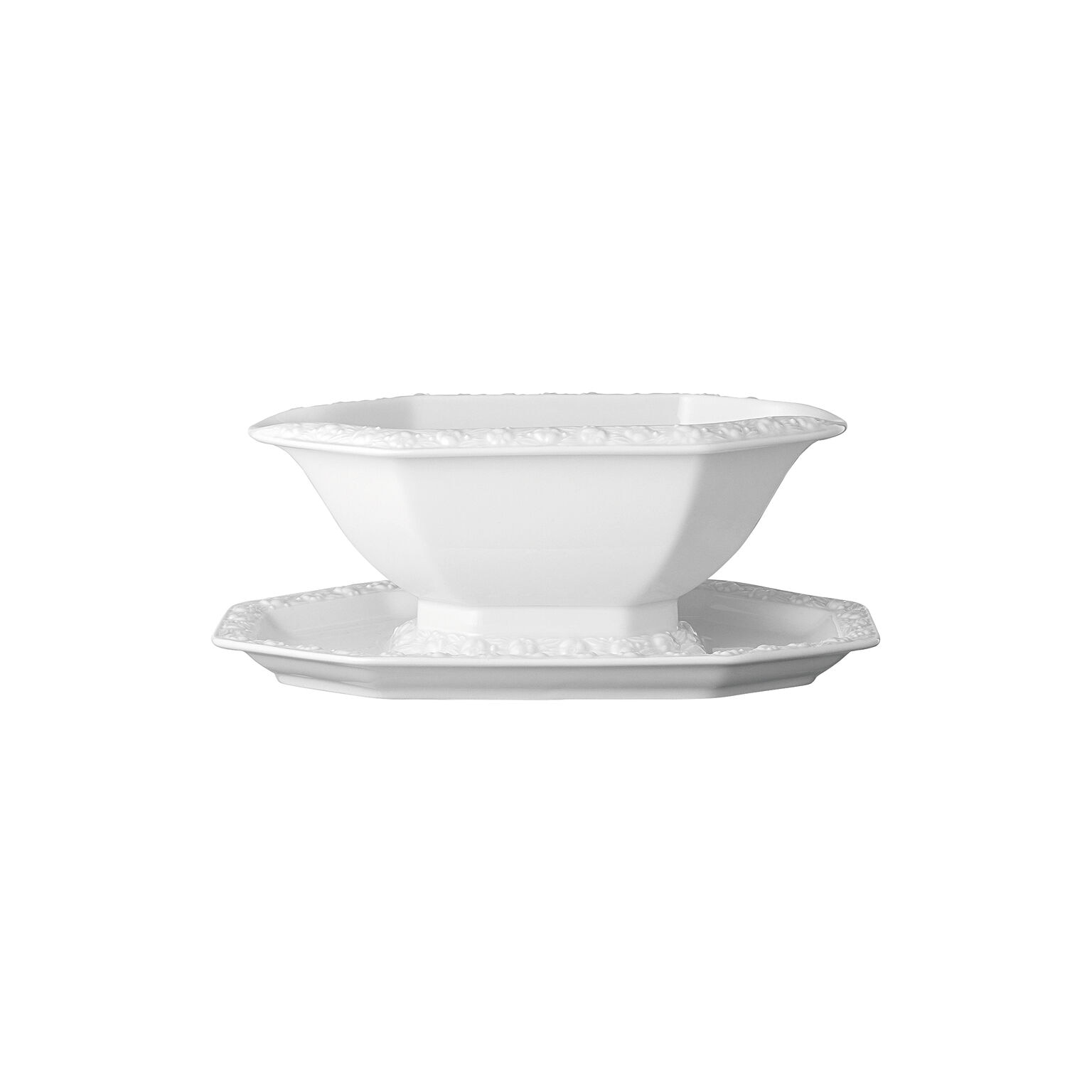 Imagen 1 de Salsera con platillo Weiss Maria Rosenthal - Blanco 14 cm Blanco