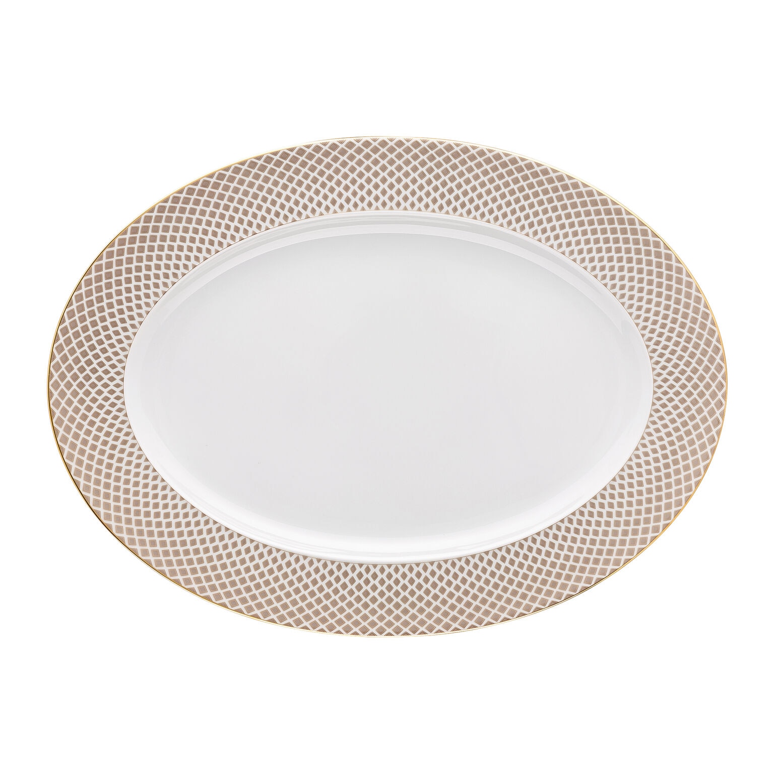 Imagen 1 de Fuente oval Francis Carreau Rosenthal - Beige 40 cm Beige
