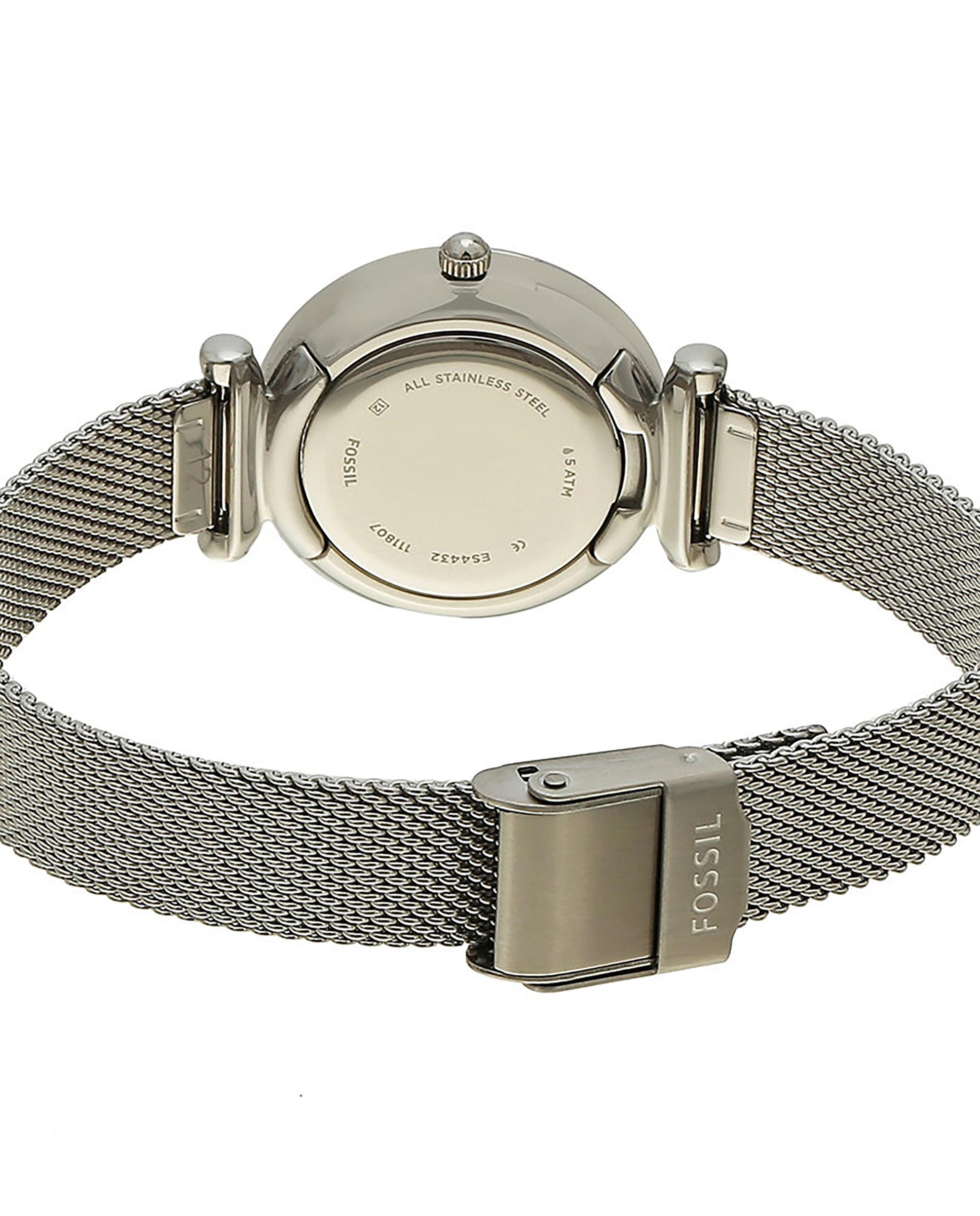 Reloj de mujer carlie mini es4432 de malla de acero - Fossil - Plateado Plateado-7