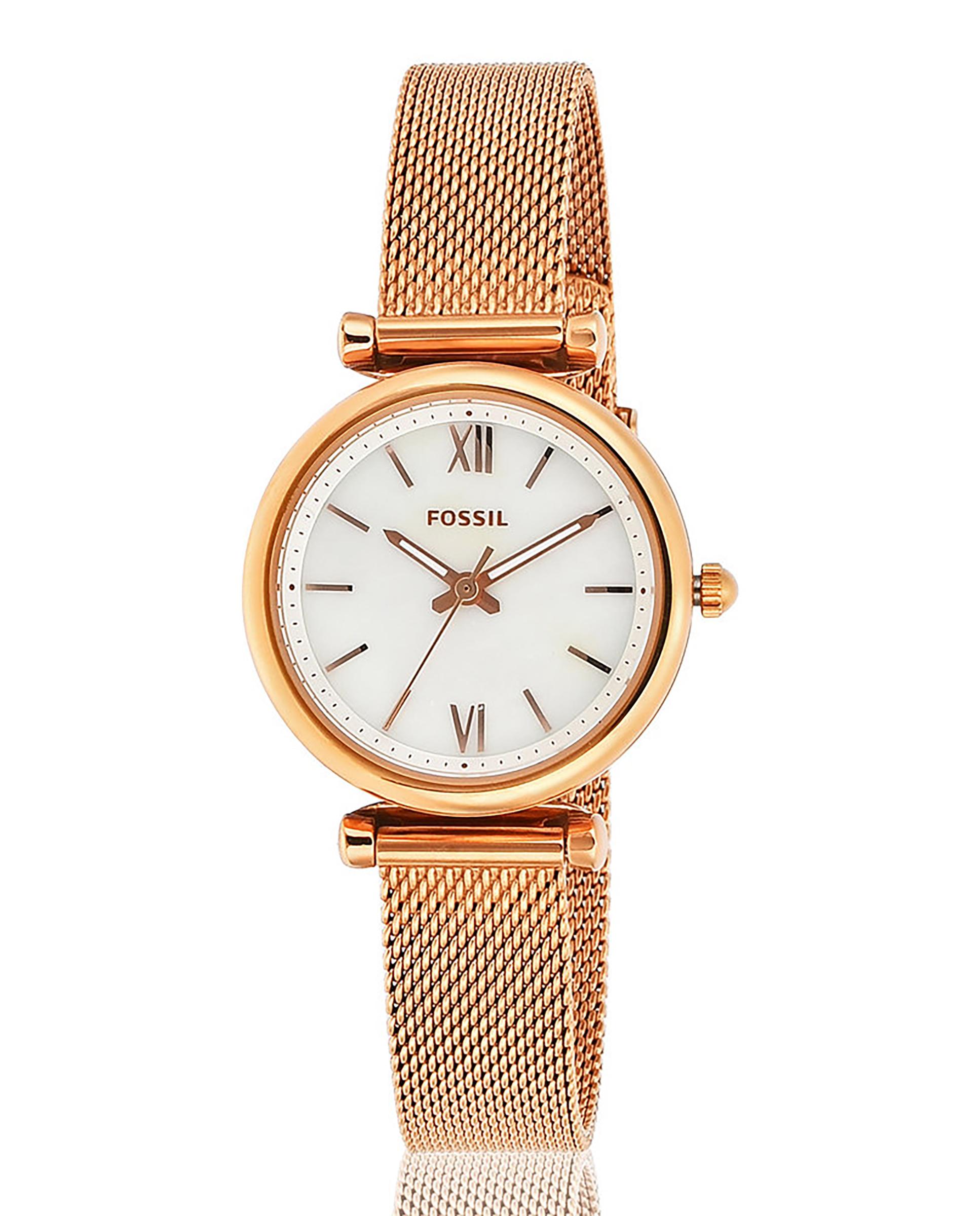 Reloj de mujer carlie mini es4433 de malla de acero - Fossil - Rosa Rosa-3