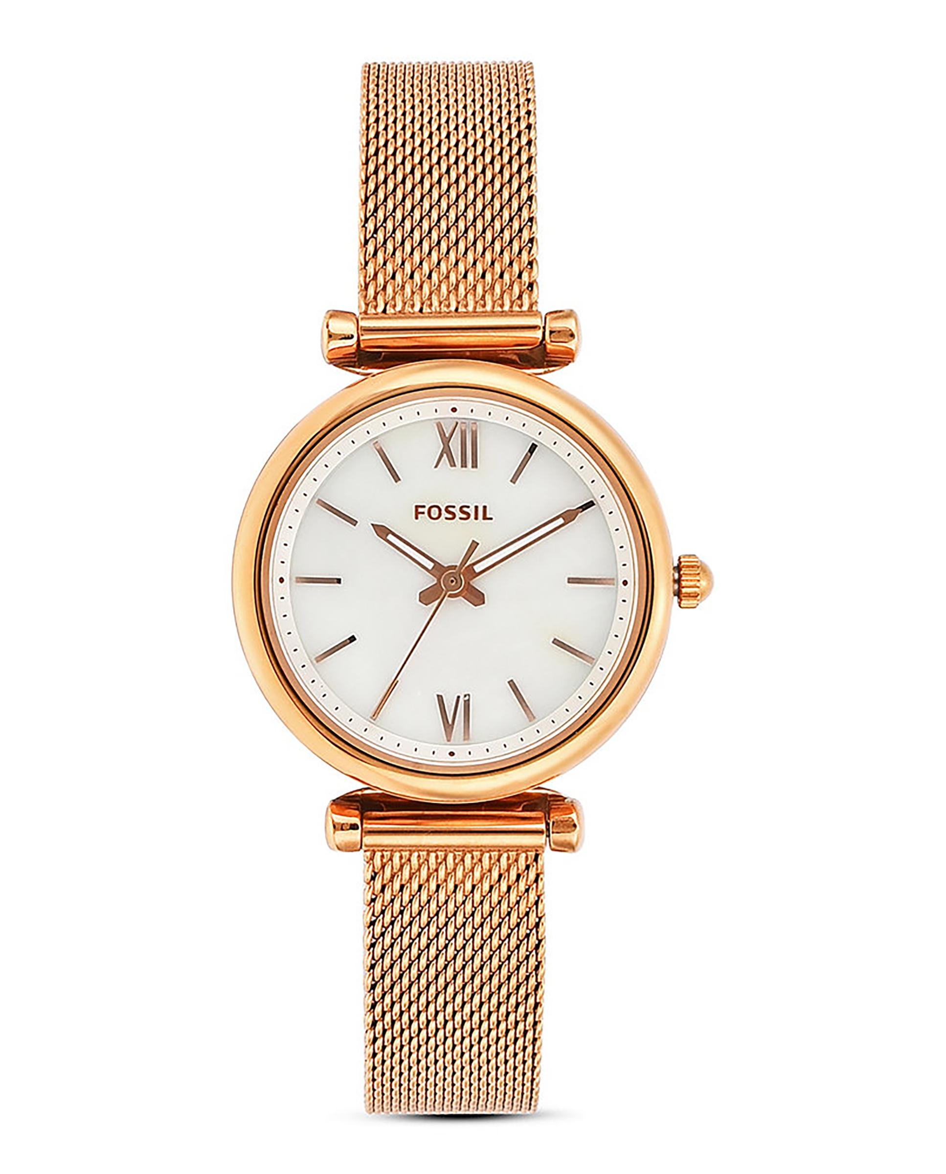 Reloj de mujer carlie mini es4433 de malla de acero - Fossil - Rosa Rosa-4