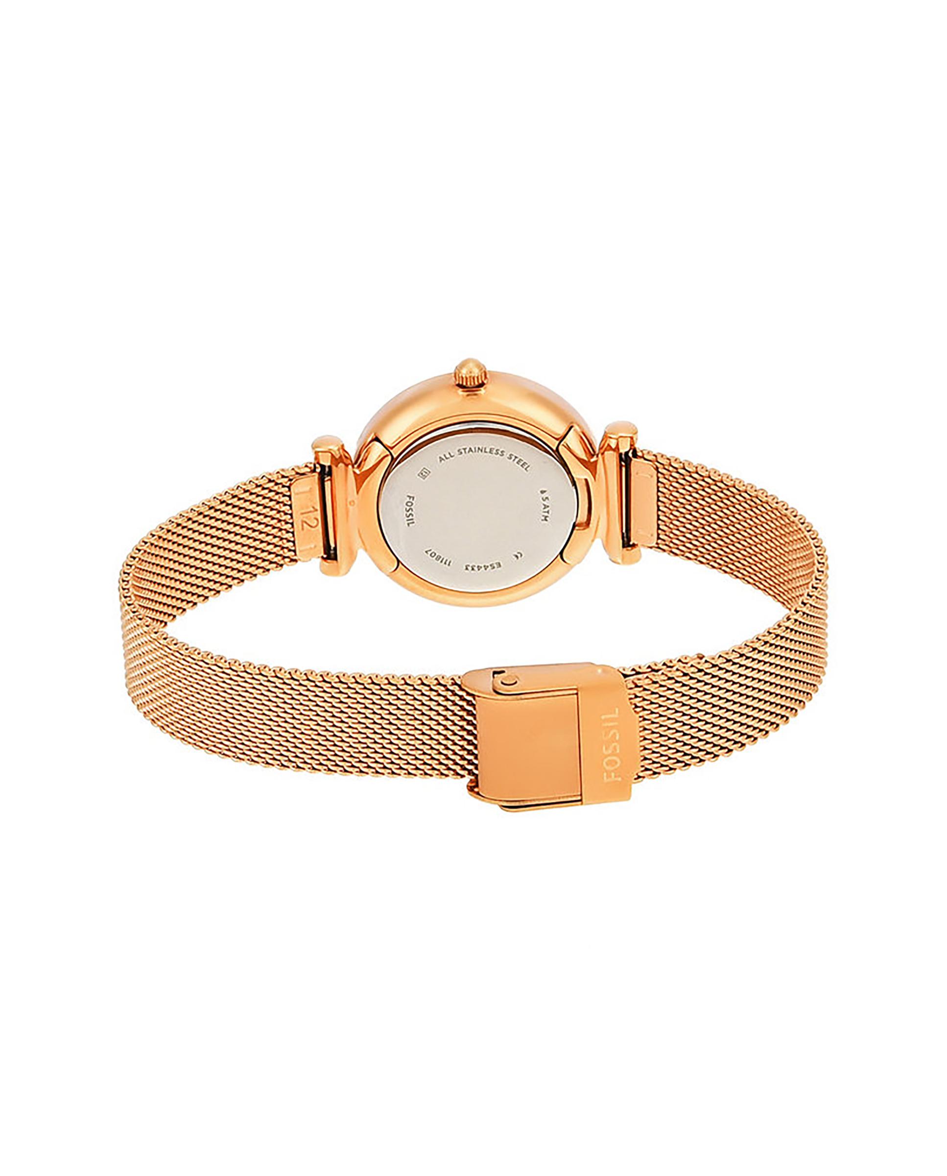 Reloj de mujer carlie mini es4433 de malla de acero - Fossil - Rosa Rosa-7