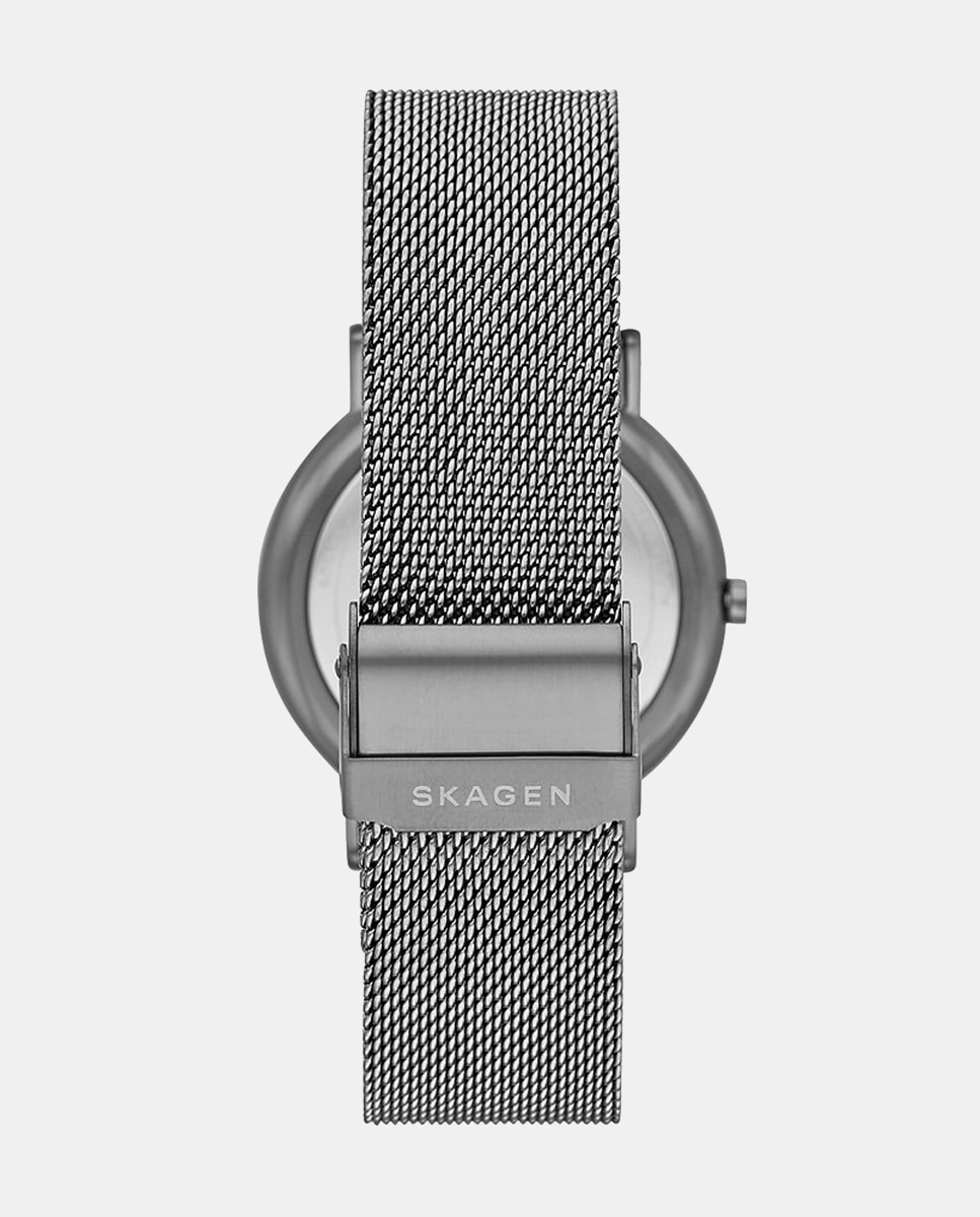 Reloj signatur de malla de acero gris con tres agujas - Skagen - Gris Gris-2