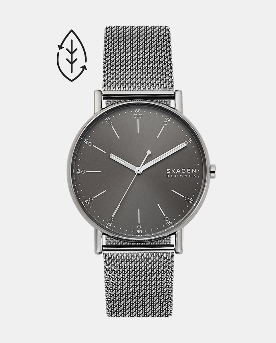 Reloj signatur de malla de acero gris con tres agujas - Skagen - Gris Gris-6