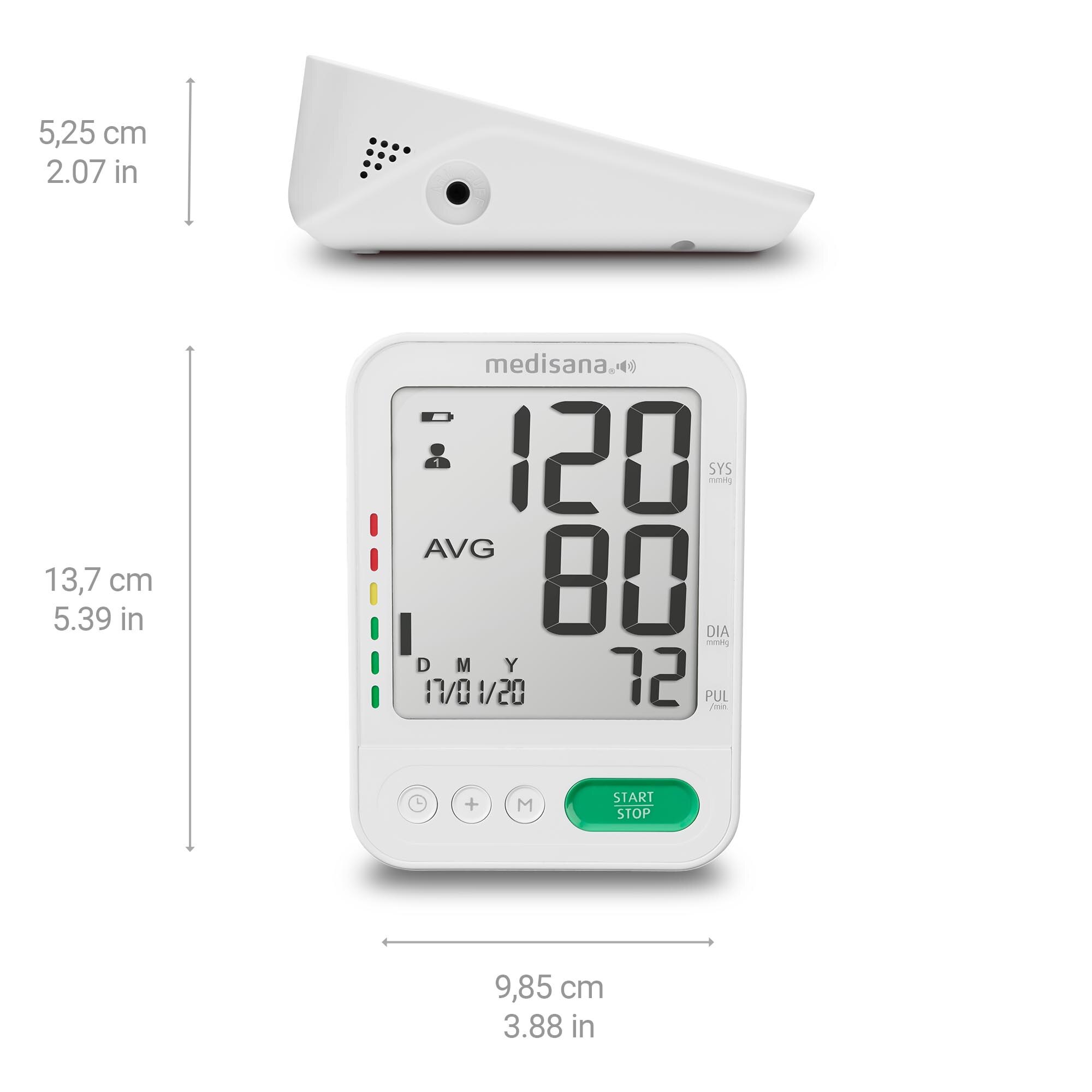 Tensiómetro de brazo Medisana BU 586 con voz - Blanco Blanco-2