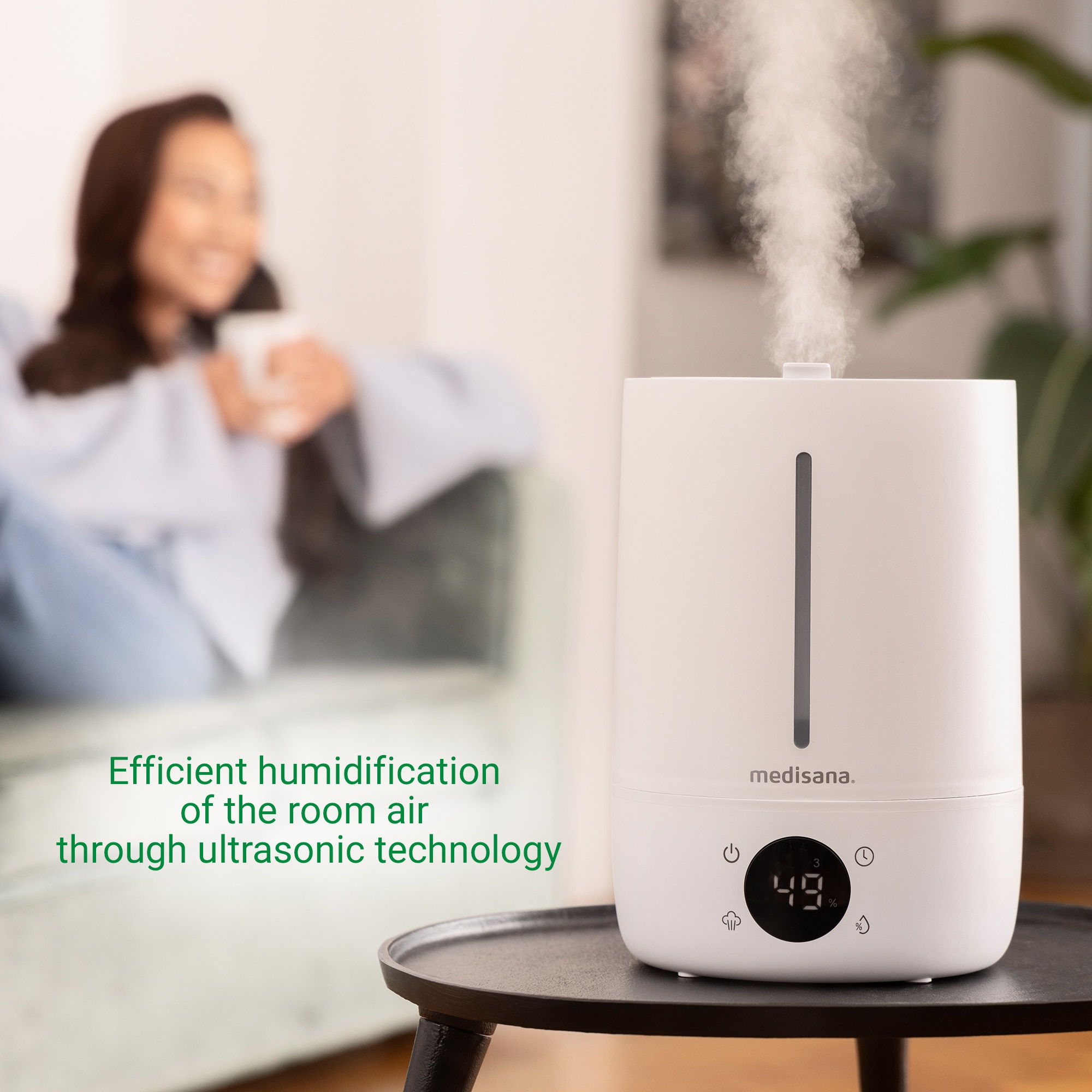 Humidificador Ultrasónico Medisana AH 663 con control de calidad de aire - Blanco Blanco-4