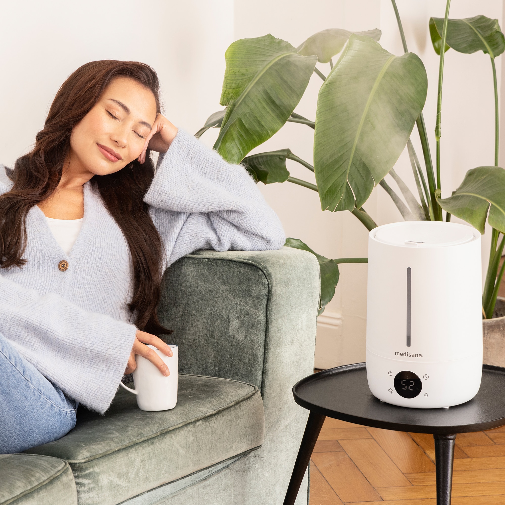 Humidificador Ultrasónico Medisana AH 663 con control de calidad de aire - Blanco Blanco-5