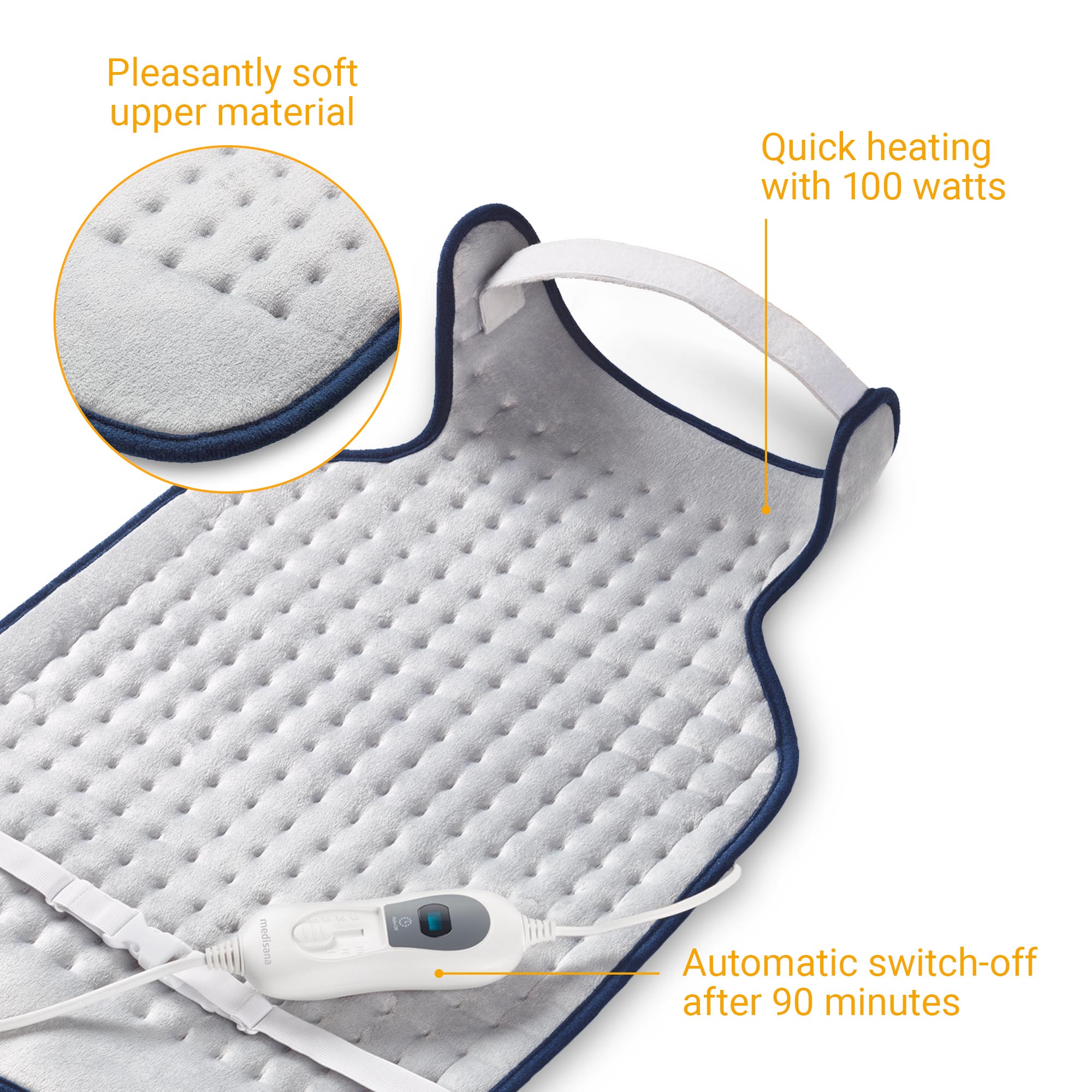 Amohadilla eléctrica Medisana HP 460 para cuello y espalda - Gris Gris-5
