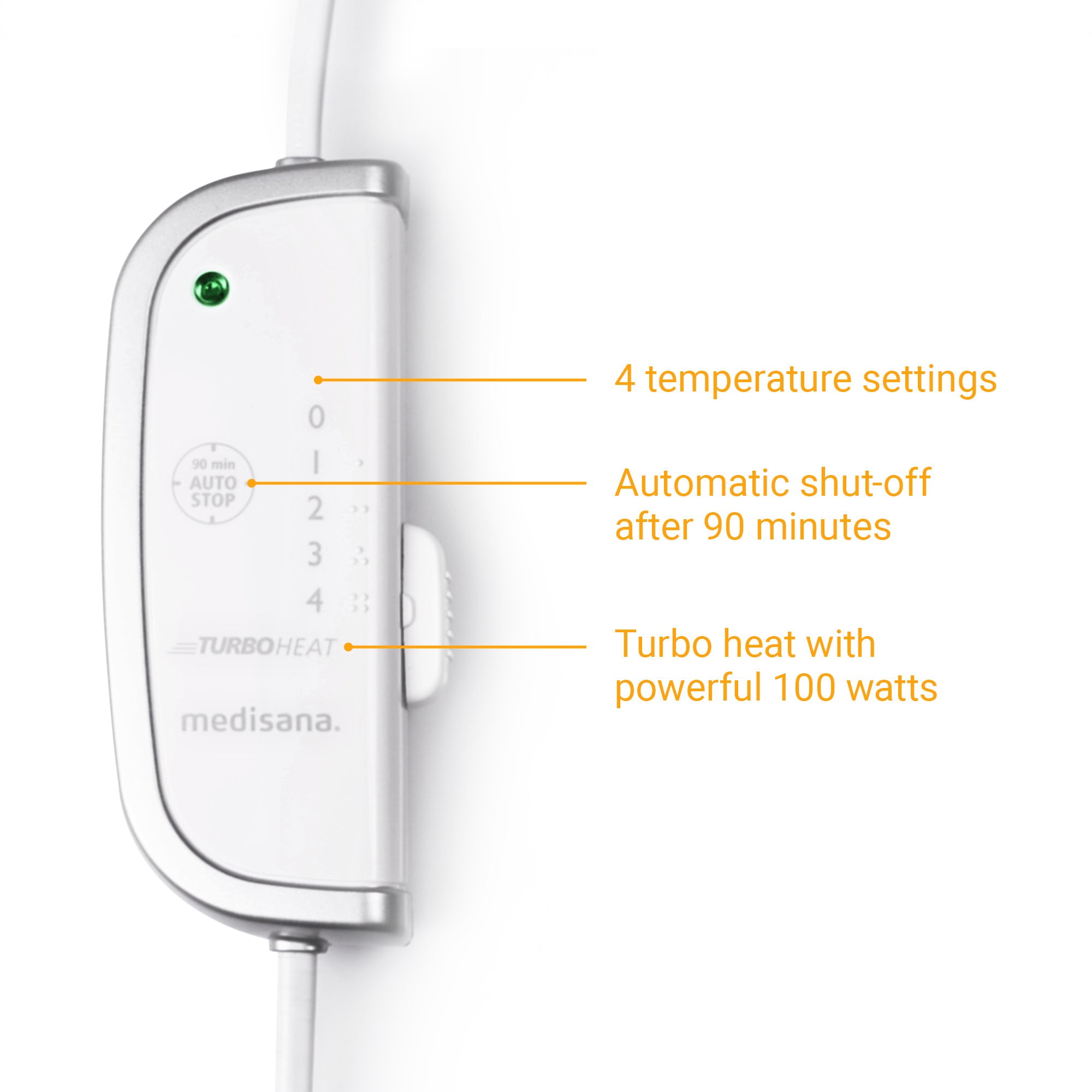 Imagen 5 de Amohadilla eléctrica Medisana HP 630 para hombros y espalda - Gris Gris