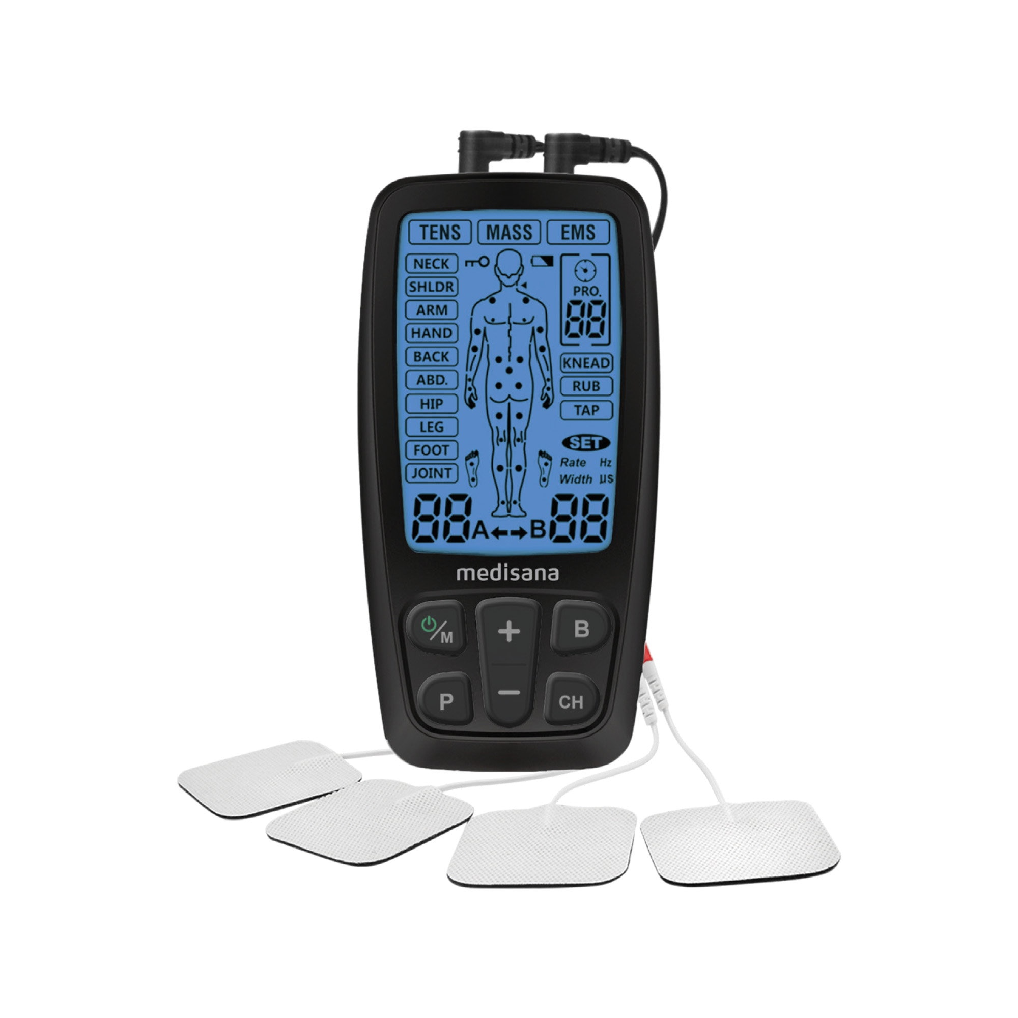 Medisana - Electroestimulador para relajación muscular y alivio del dolor EMS Medisana TT 205 con 60 programas.
