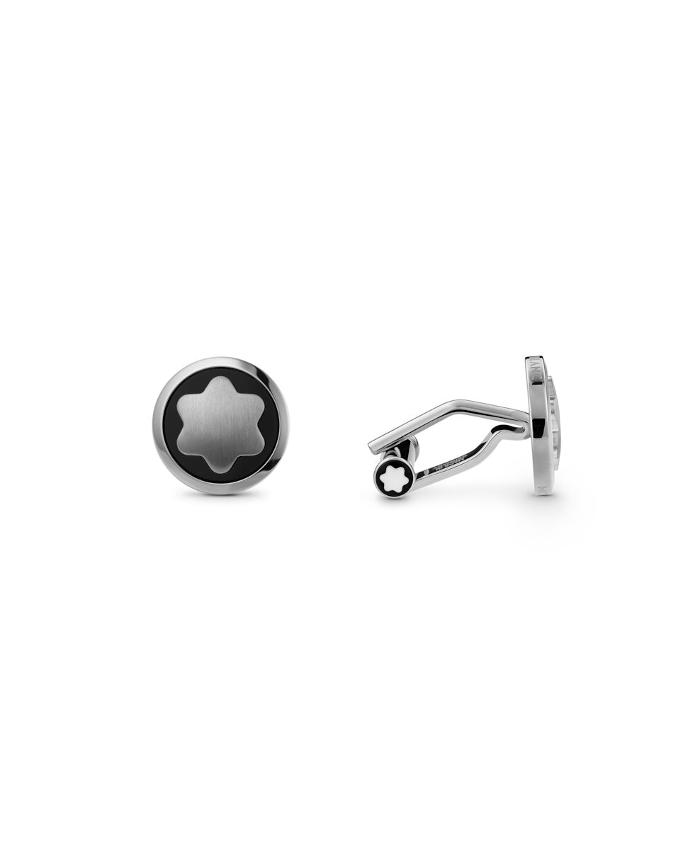 Gemelos montblanc acero - Plata Plata-2
