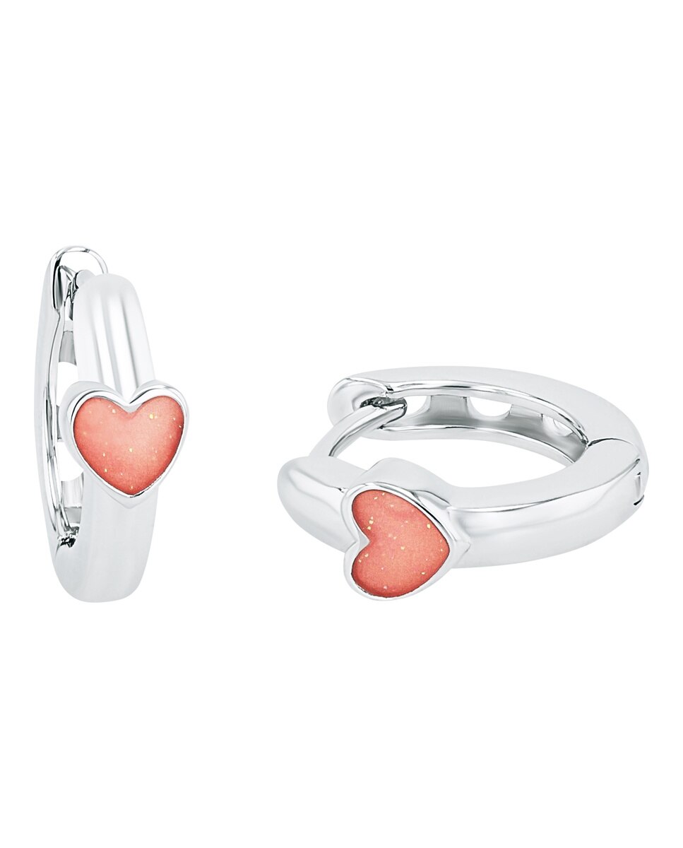 Imagen 0 de Aro para niñas, plata de ley 925 | corazón Plata