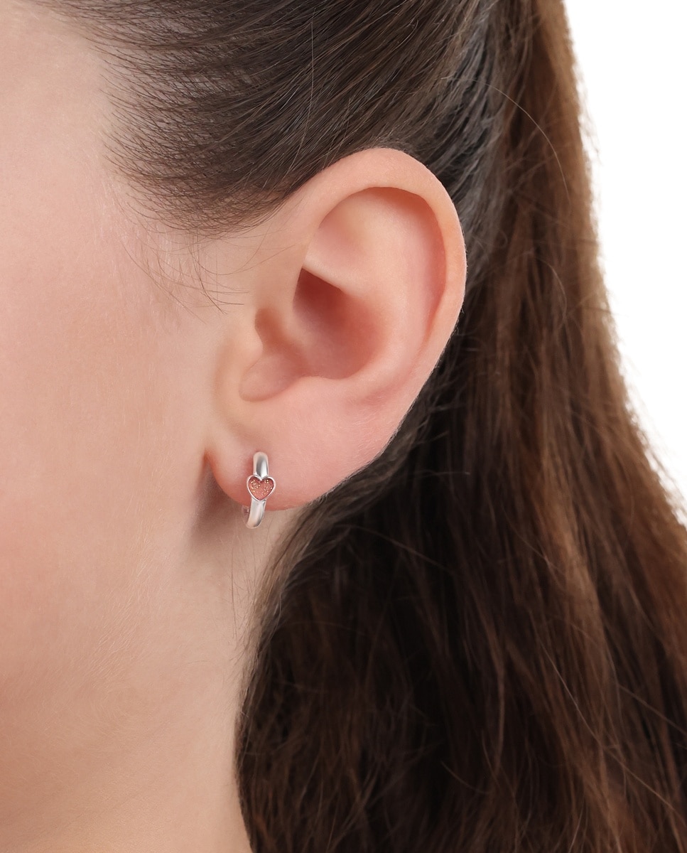 Aro para niñas, plata de ley 925 | corazón - Lily Princesa - Plata Plata-4