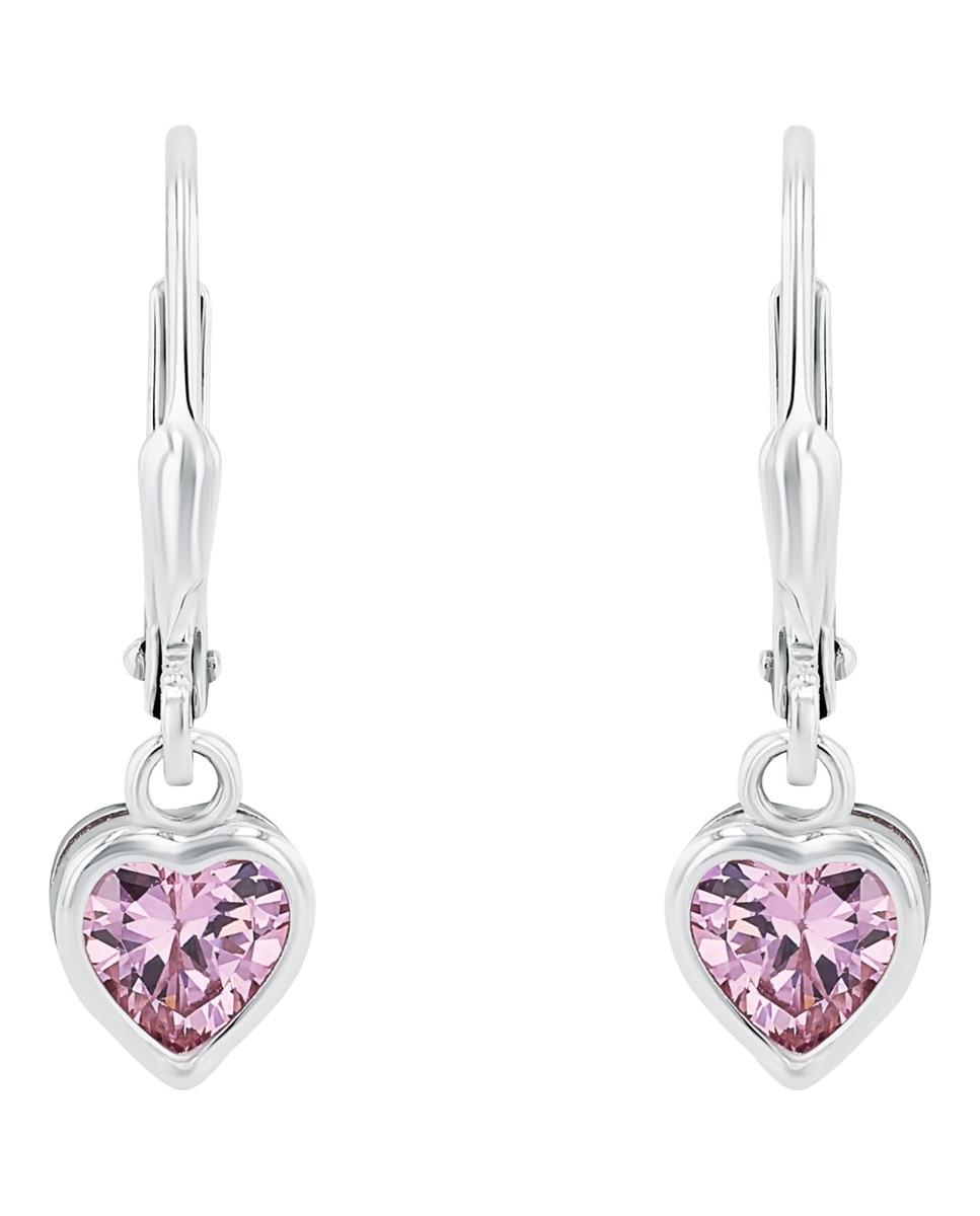 Imagen 3 de Pendiente colgante para niñas, plata de ley 925 | corazón - Lily Princesa - Plata Plata