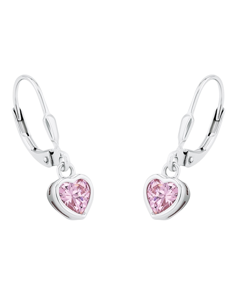 Imagen 5 de Pendiente colgante para niñas, plata de ley 925 | corazón - Lily Princesa - Plata Plata