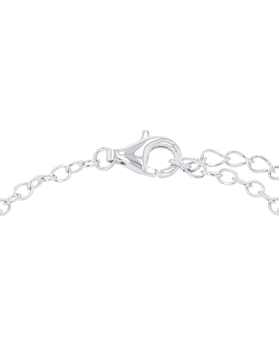 Pulsera con colgante para niñas, plata de ley 925 | mariposa, mariquita, trébol - Lily Princesa - Plata Plata-5