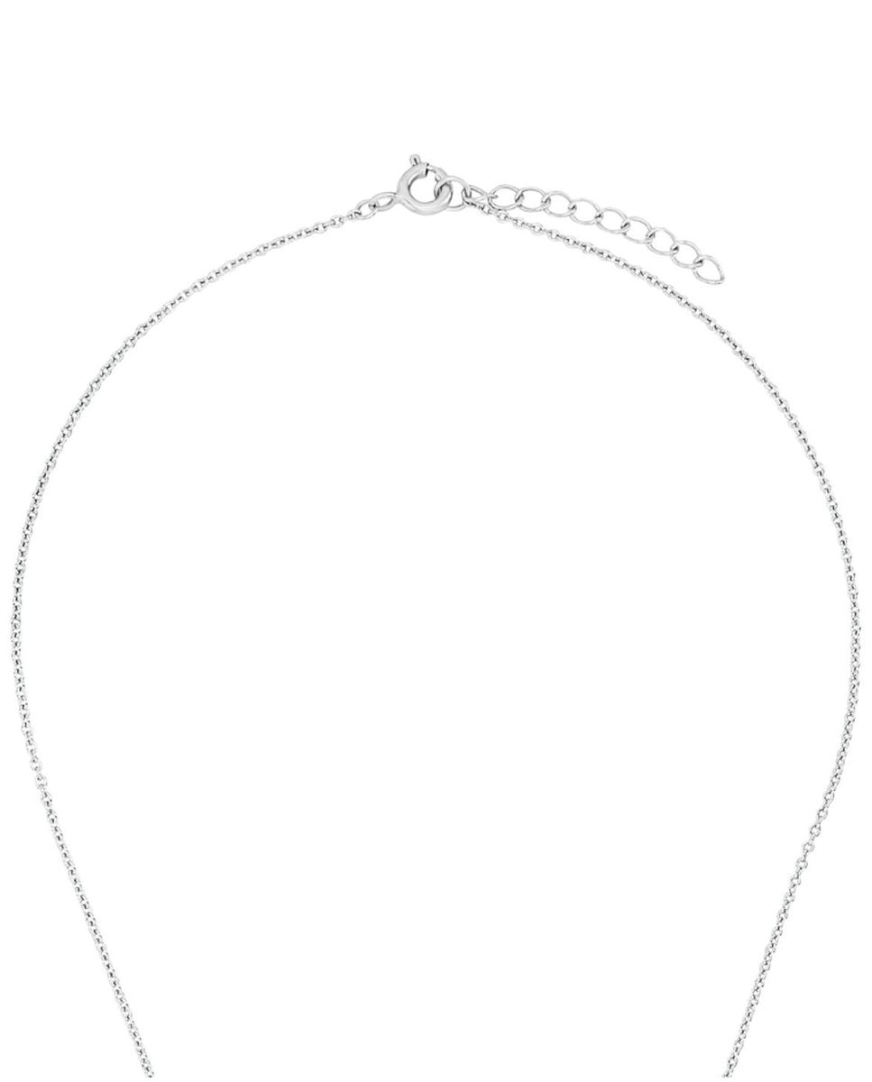 Cadena con colgante de de ley 925 y circonita cúbica sintética perla cultivada de agua dulce - Amor - Plata Plata-4