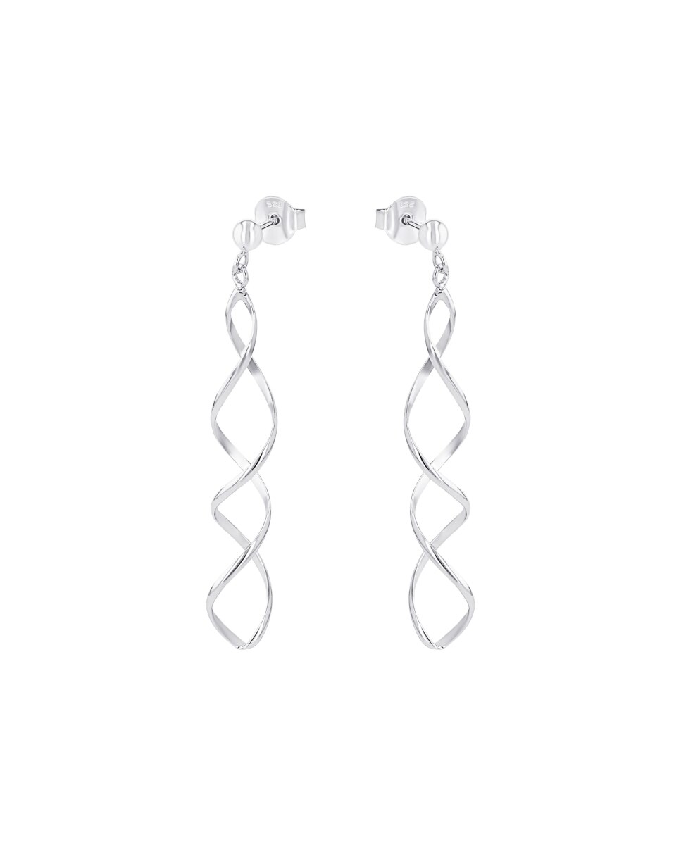 Imagen 4 de Pendientes colgante de plata de ley 925 - Amor - Plata Plata