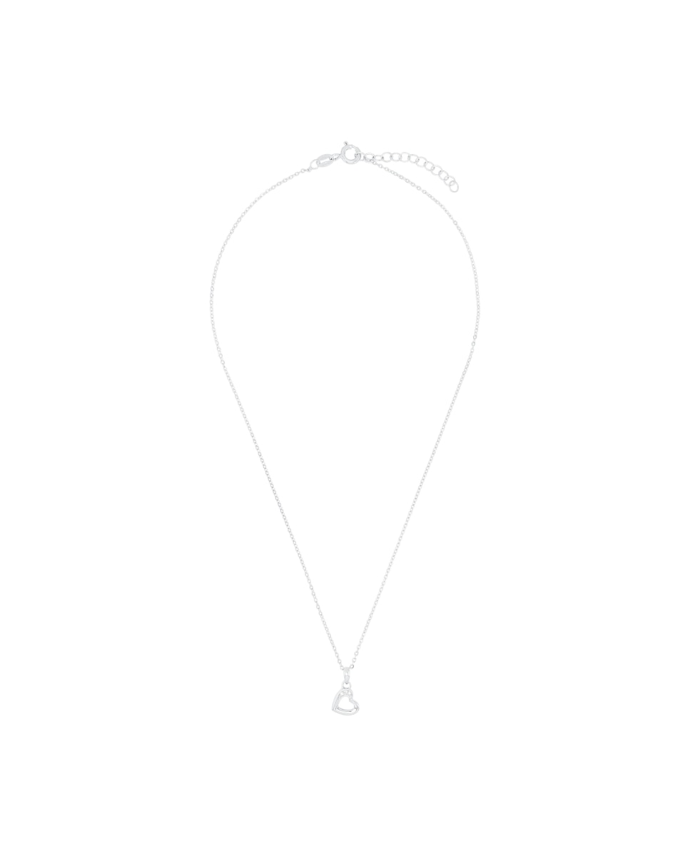 Collar Amor de plata 925 Corazón - Blanco Blanco-3