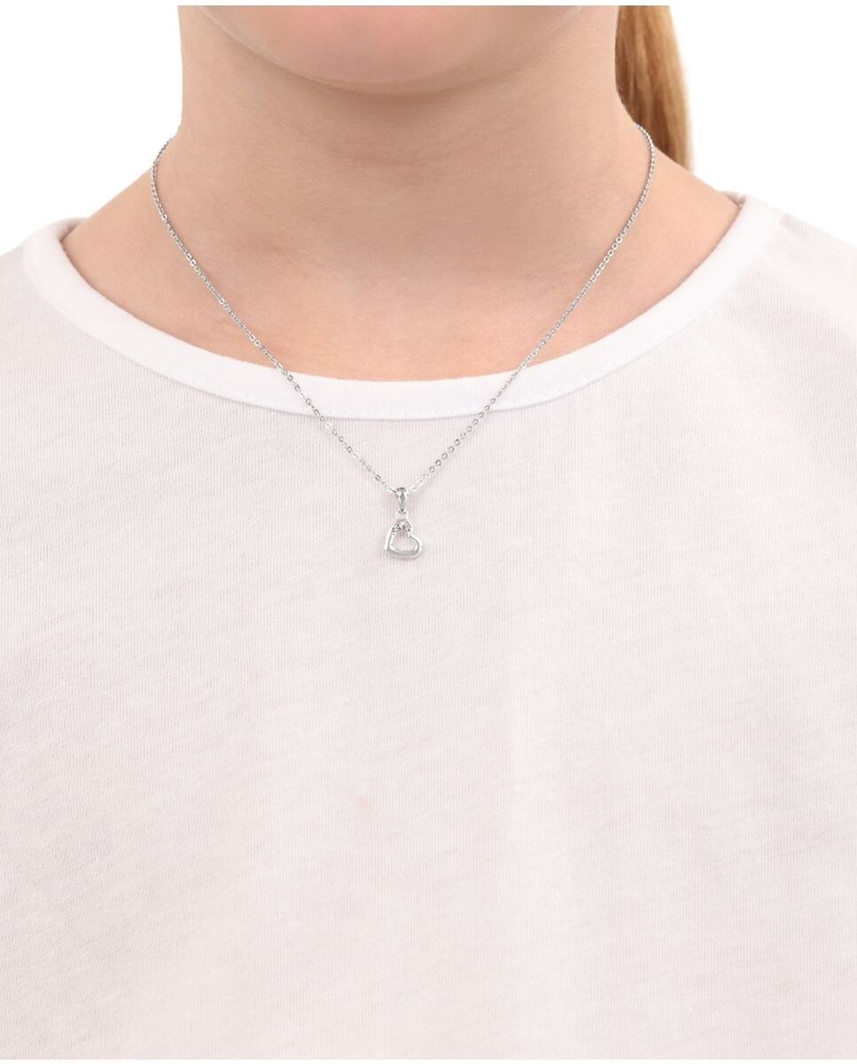 Collar Amor de plata 925 Corazón - Blanco Blanco-5