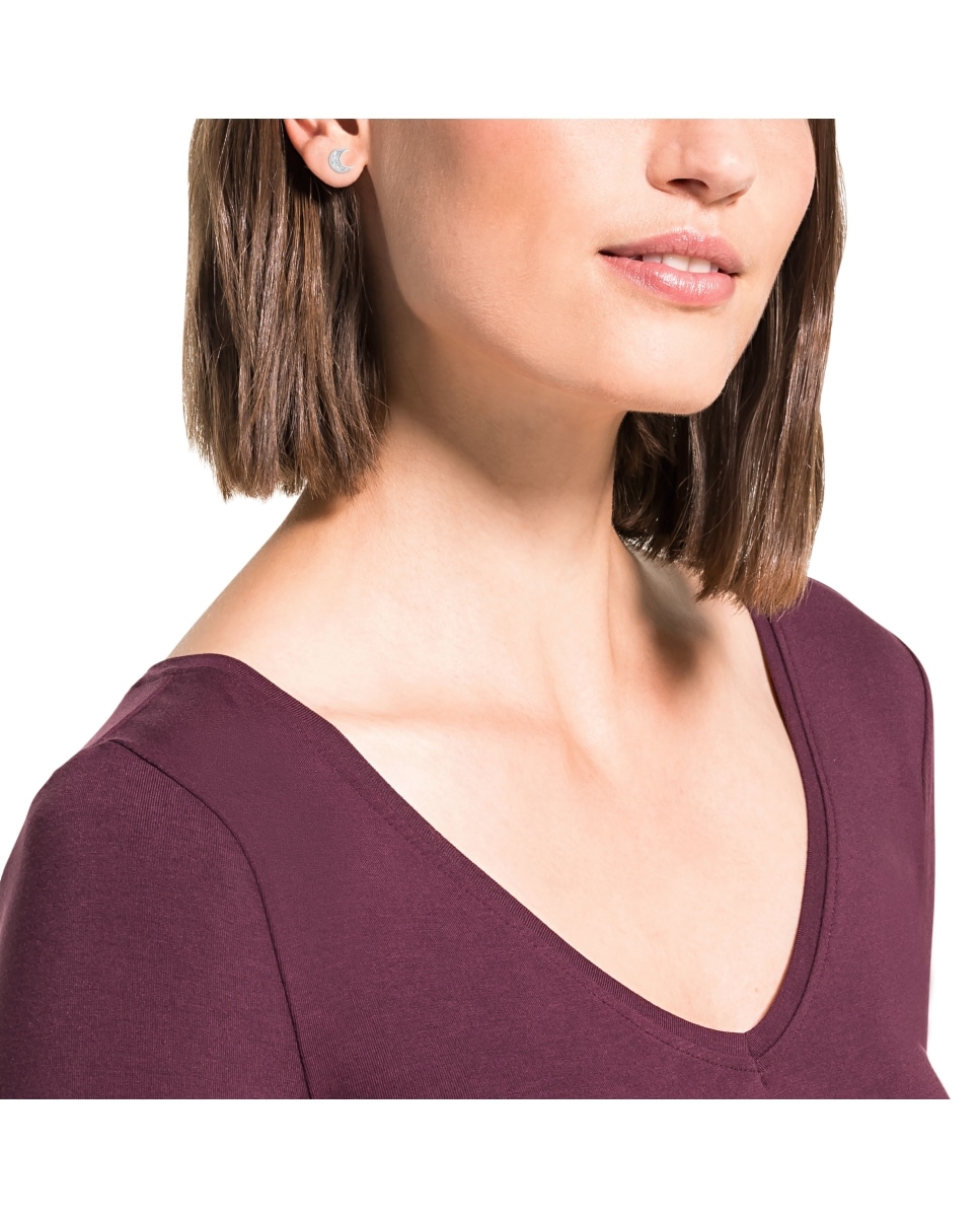 Pendiente Amor de plata 925 Media luna Blanco-5