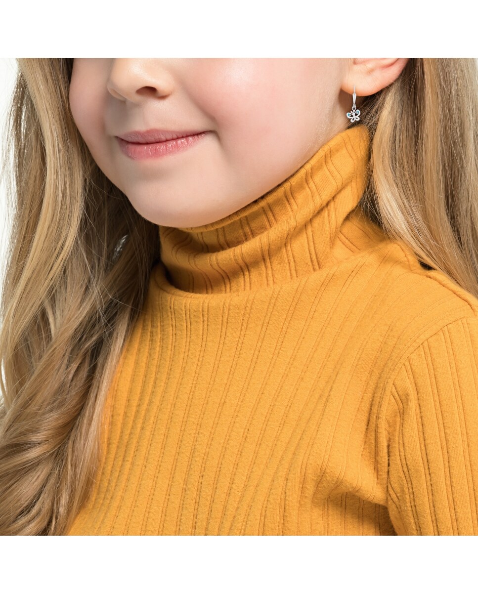 Pendiente Amor de plata 925 Mariposa Azul-5