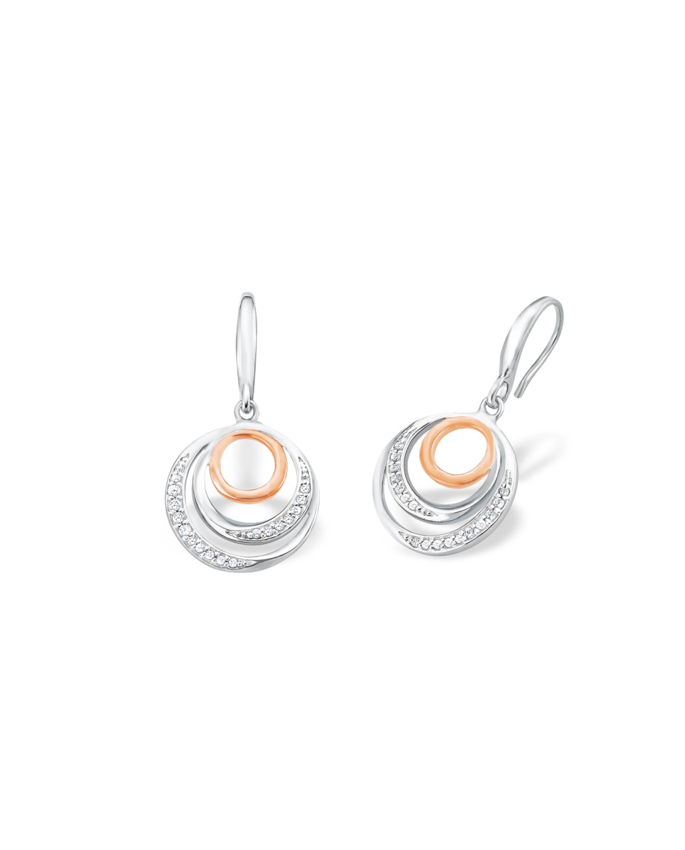 Imagen 0 de Pendientes de plata 925 con circonita Blanco