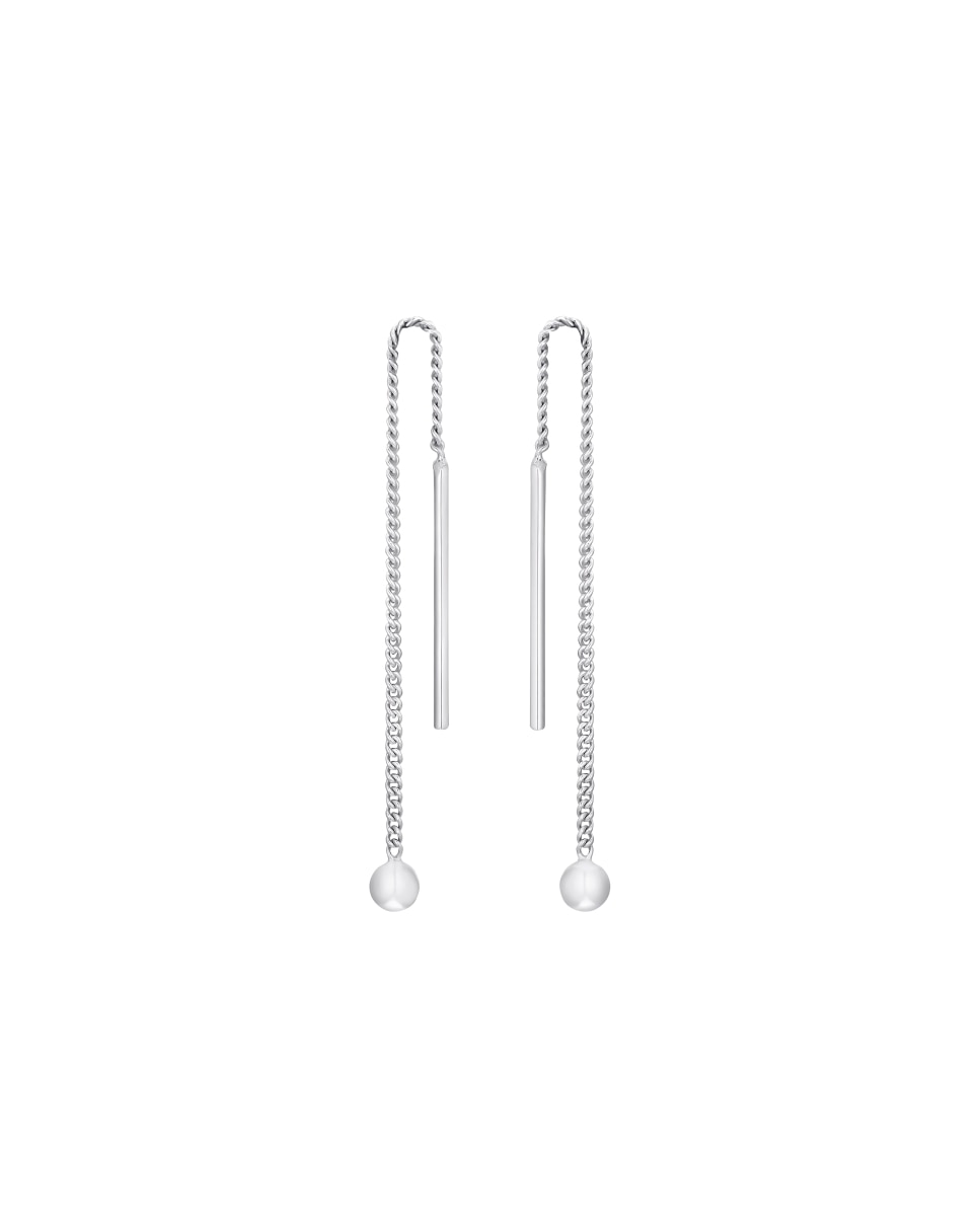 Imagen 1 de Pendientes de plata de ley 925 - Amor - Plateado Plateado