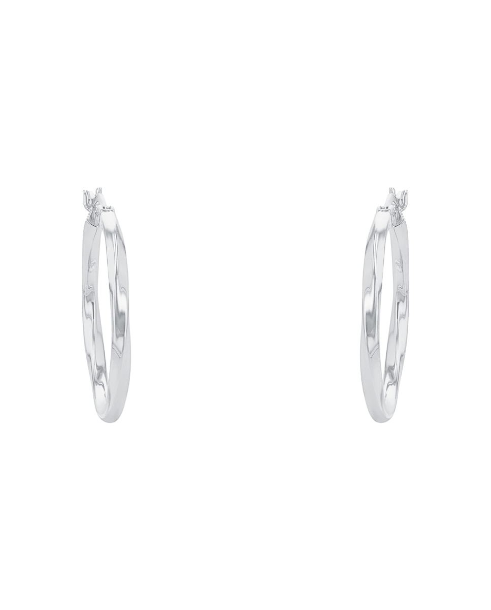 Pendientes de aro de de ley 925 - Amor - Plata Plata-3