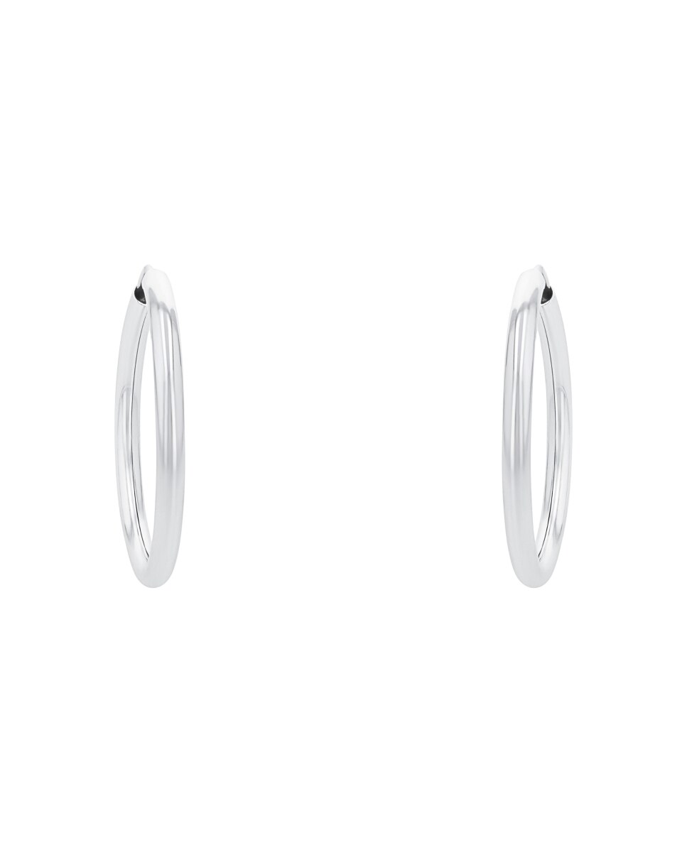 Pendientes de aro de de ley 925 - Amor - Plata Plata-3
