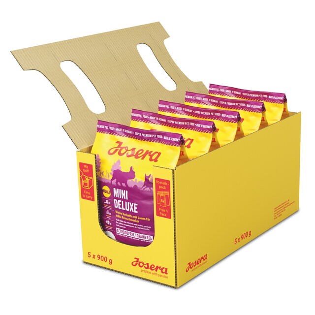 Imagen 0 de Pienso para perros adultos mini Josera Mini deluxe sin cereales pack 5 x 900 g