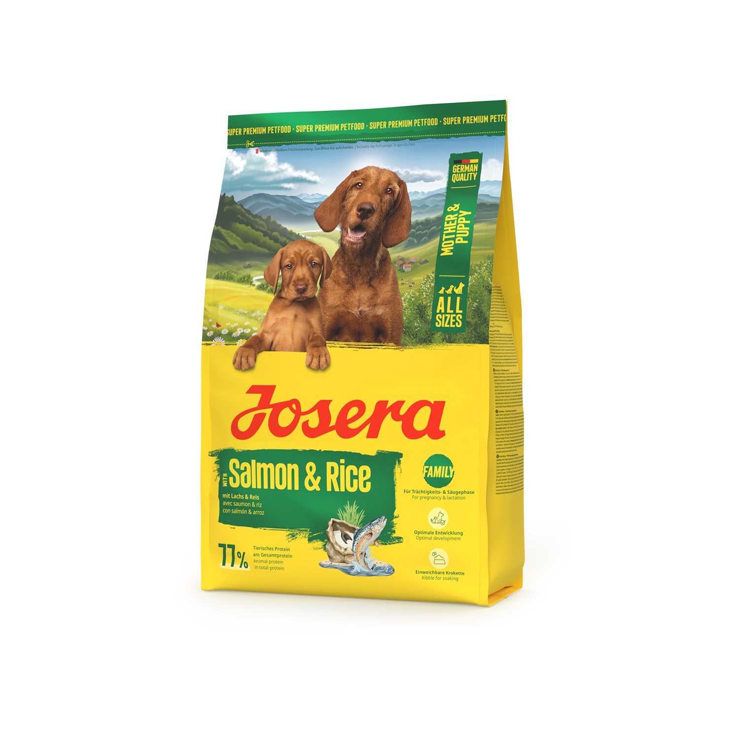 Pienso para perros cachorros y hembras gestantes Mother&Puppy Salmon & Rice Josera 2