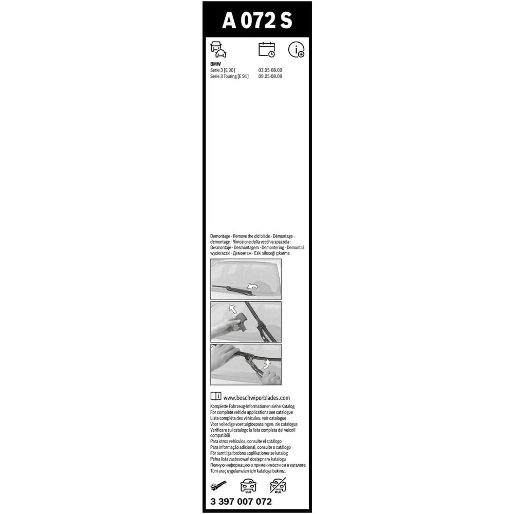 Imagen 3 de Escobilla Limpiaparabrisas de coche Aerotwin A072S Frontal 6007475mm Bosch