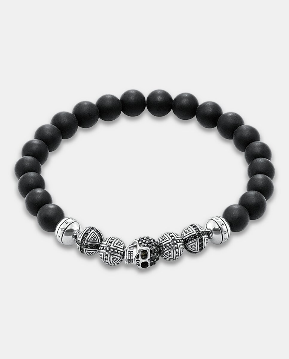 Imagen 0 de Pulsera beads calavera Negro