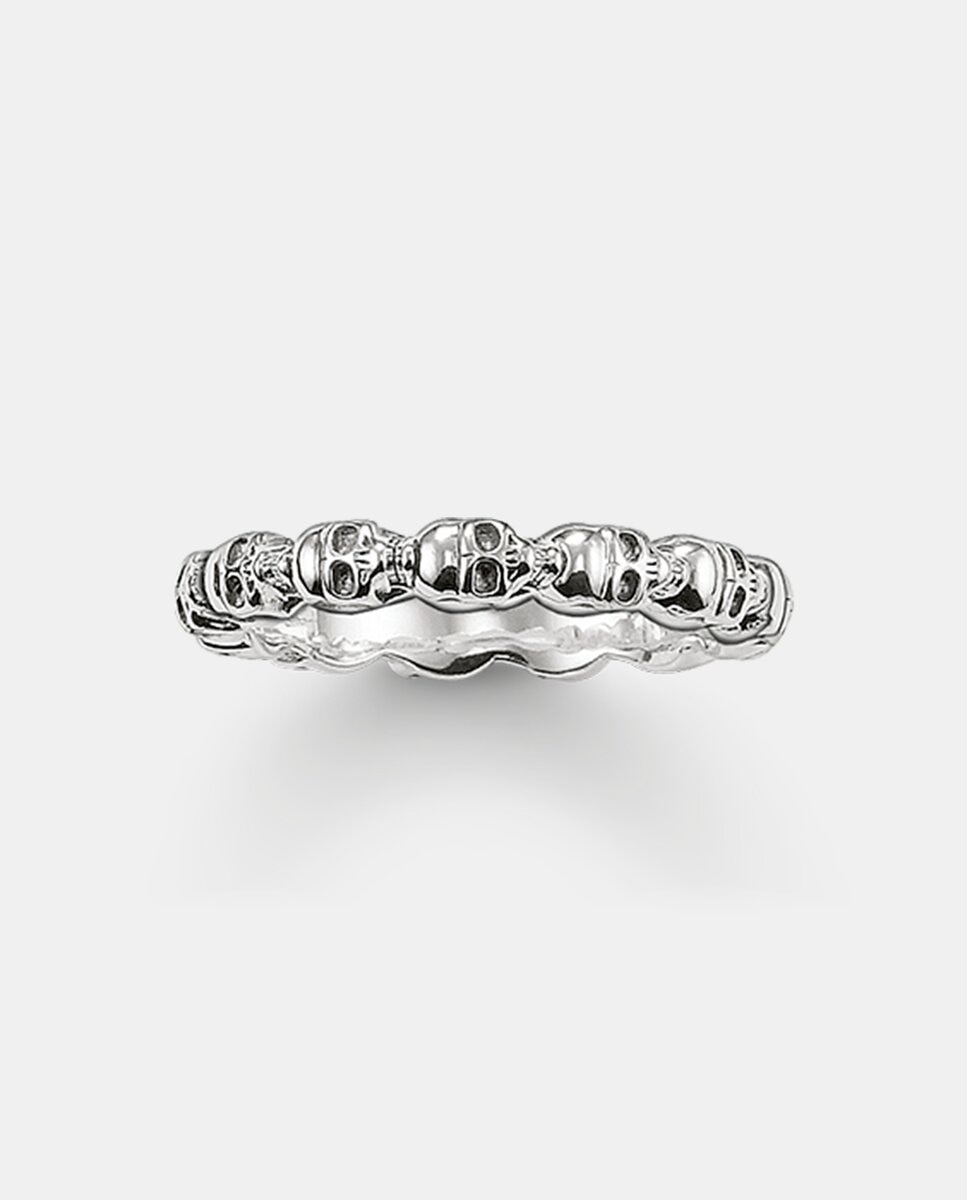 Anillo tipo sello calavera - Thomas Sabo - Plata Plata-1