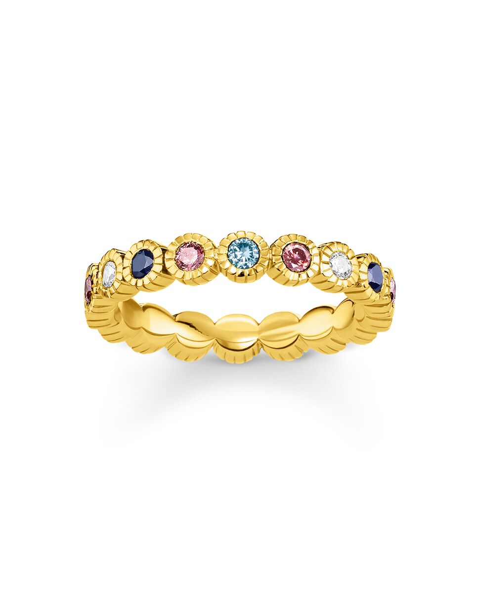 Anillo royalty de plata con baño de oro de 18K - Thomas Sabo - Multicolor Multicolor-1