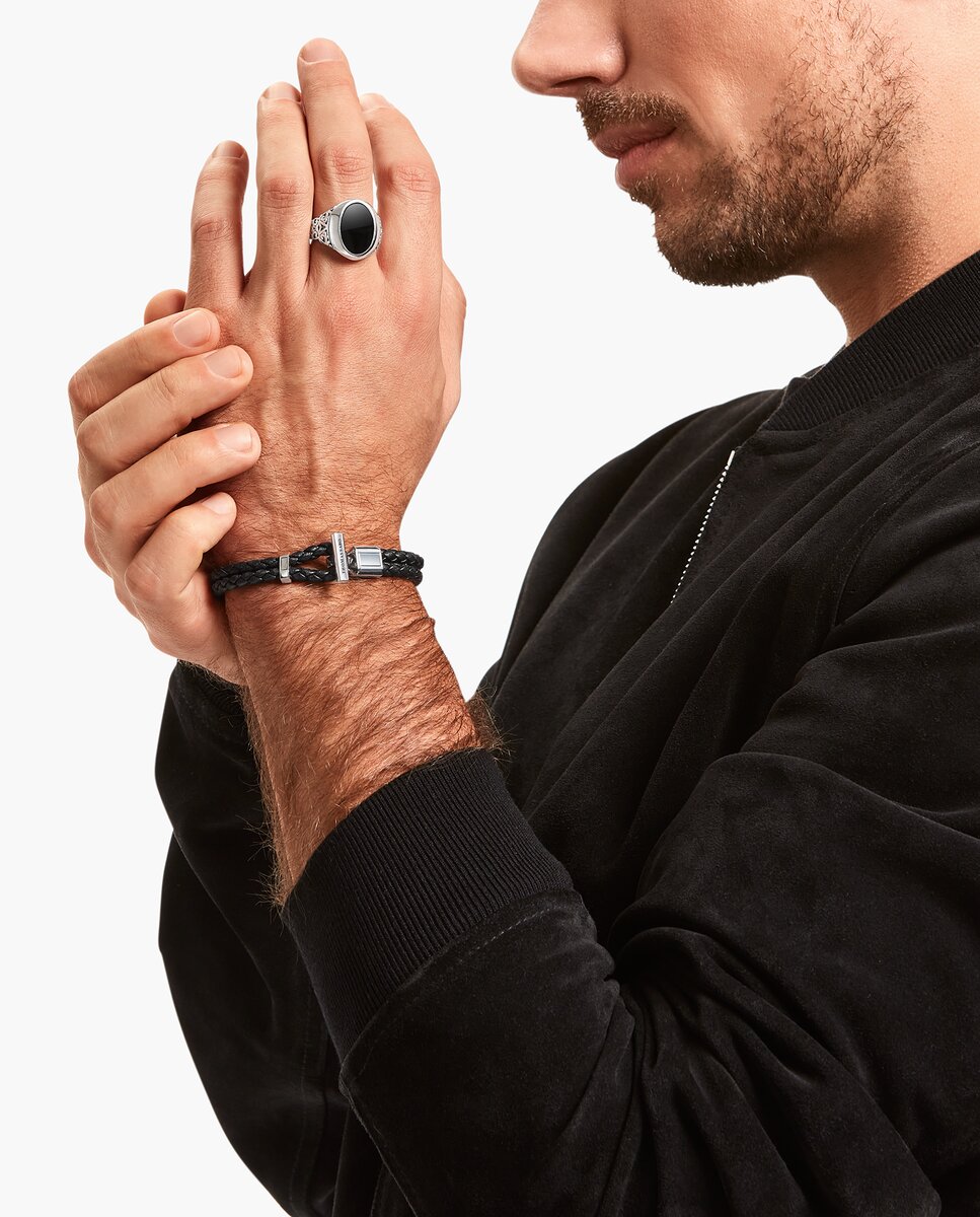 Anillo sello negro - Thomas Sabo - Plata Plata-3
