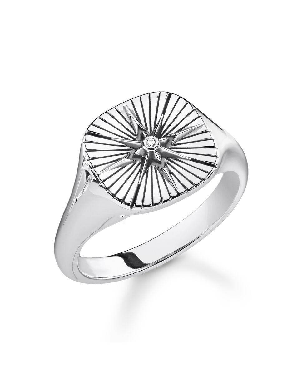 Anillo vintage estrella de plata - Thomas Sabo - Blanco Blanco-1