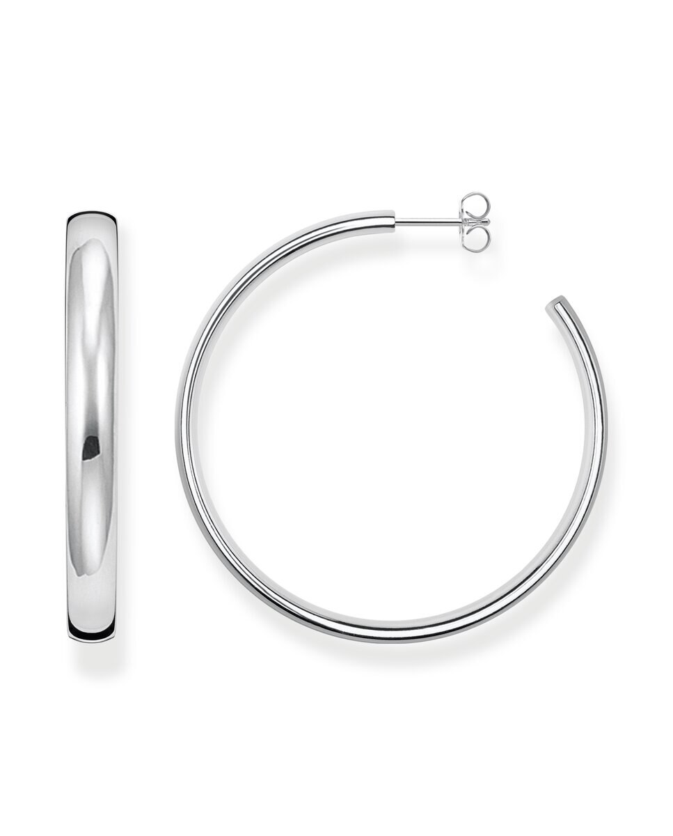 Aros de tamaño grande Chunky plata