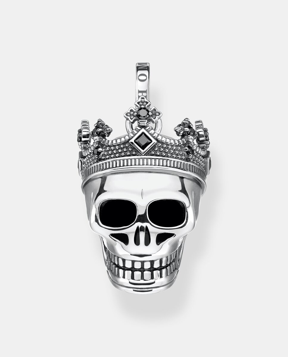 Imagen 0 de Colgante calavera corona Plata