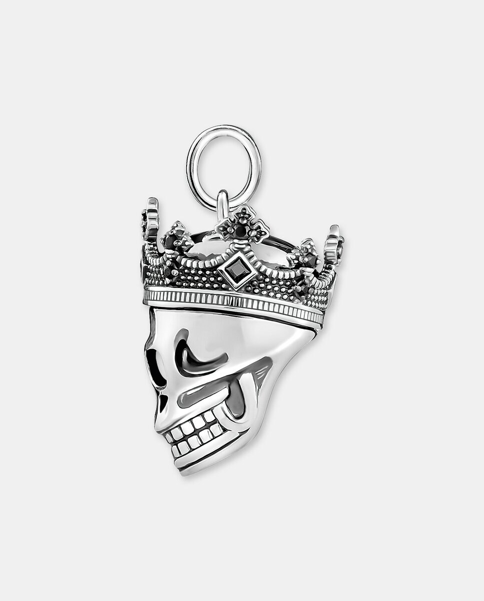 Colgante calavera corona - Plata Plata-2