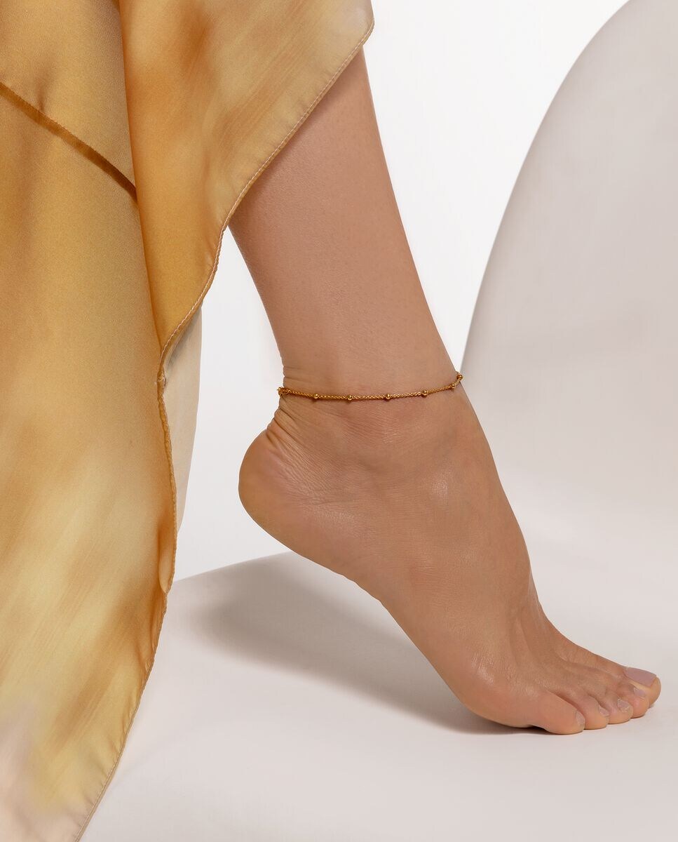 Tobillera Dots chapada en oro Oro-2