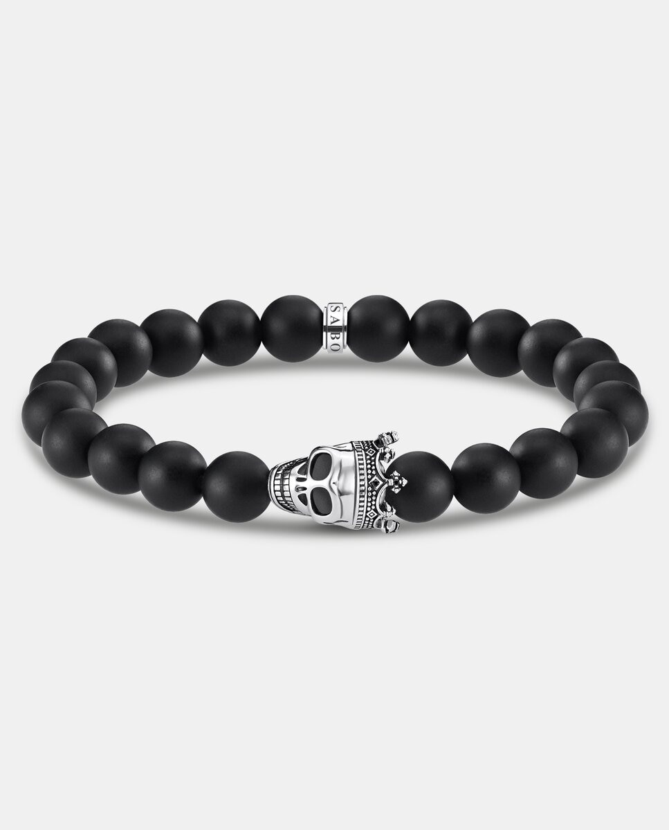 Imagen 0 de Pulsera calavera de rey Negro