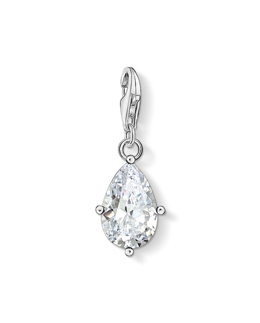 Imagen 0 de Colgante Charm piedra blanca gota