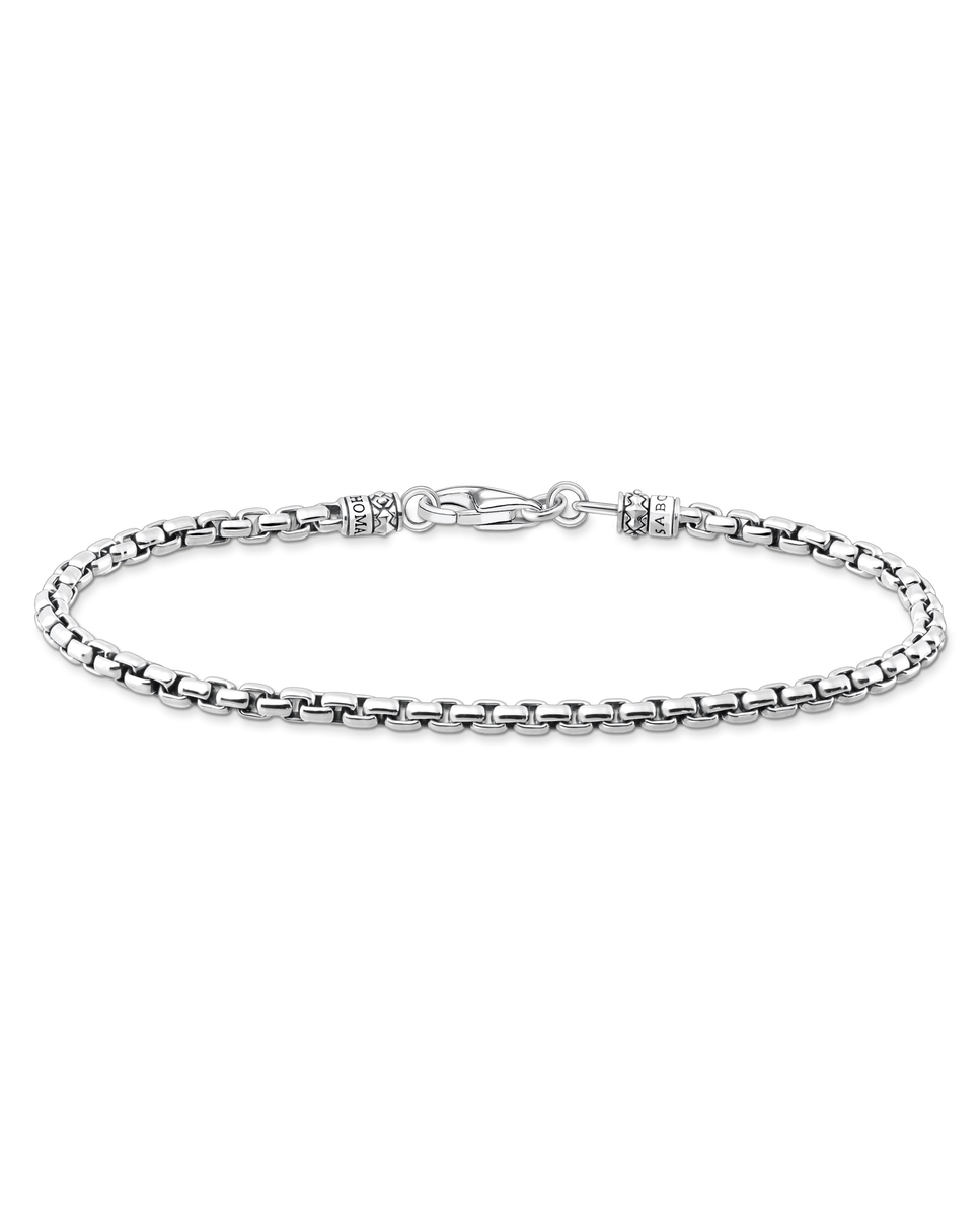 Pulsera de plata veneciana ennegrecida L Plata