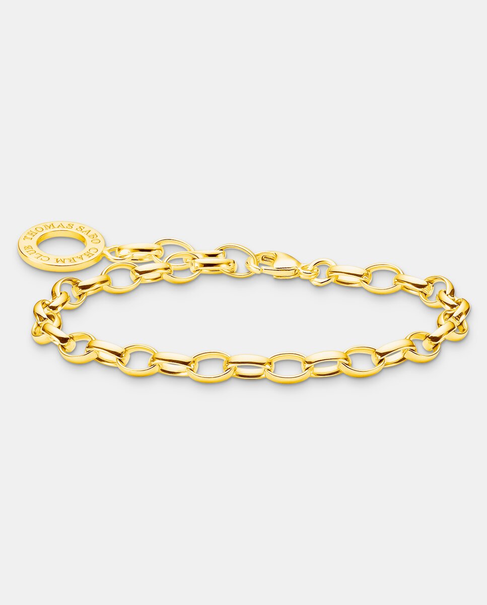 Imagen 0 de Pulsera charm clásica chapado en oro Oro
