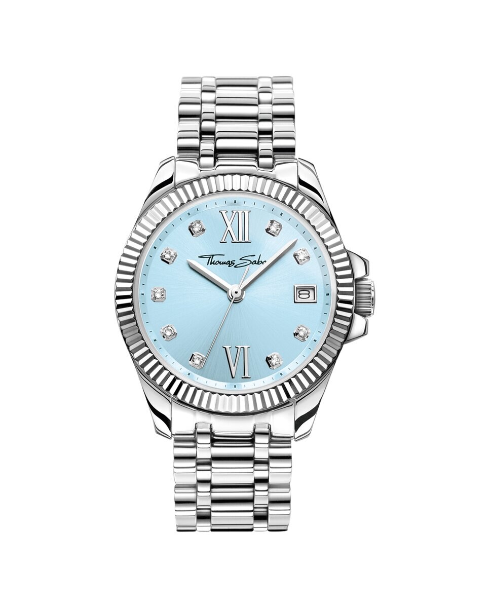 Imagen 1 de Reloj de mujer Divine Blue con esfera azul claro y piedras blancas plateadas - Thomas Sabo - Plata Plata