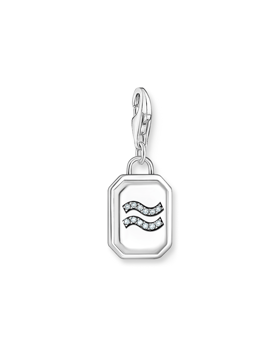 Charm de plata con el signo del zodicaco Acuario con piedras Plata Thomas Sabo Plata-1